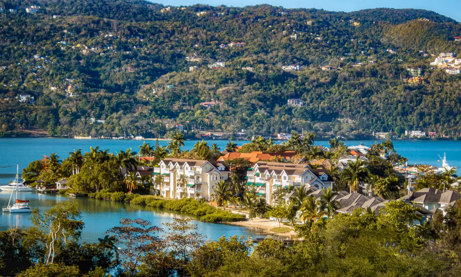 Waterfront residences and marina on the hills of Montego Bay